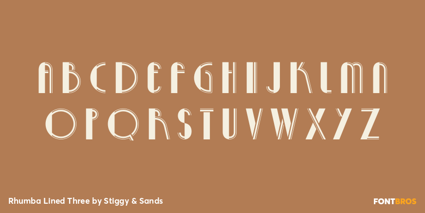 Rhumba Lined Three Font Poster #2