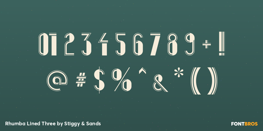 Rhumba Lined Three Font Poster #4