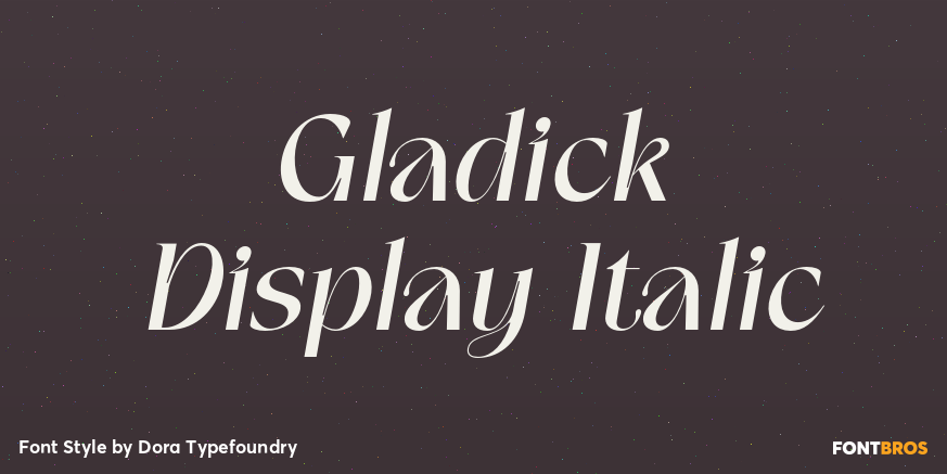 Gladick Display Italic Poster