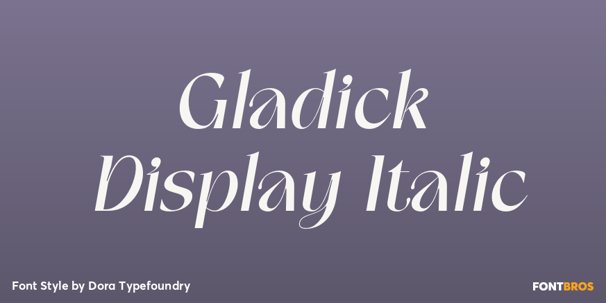 Gladick Display Italic Poster