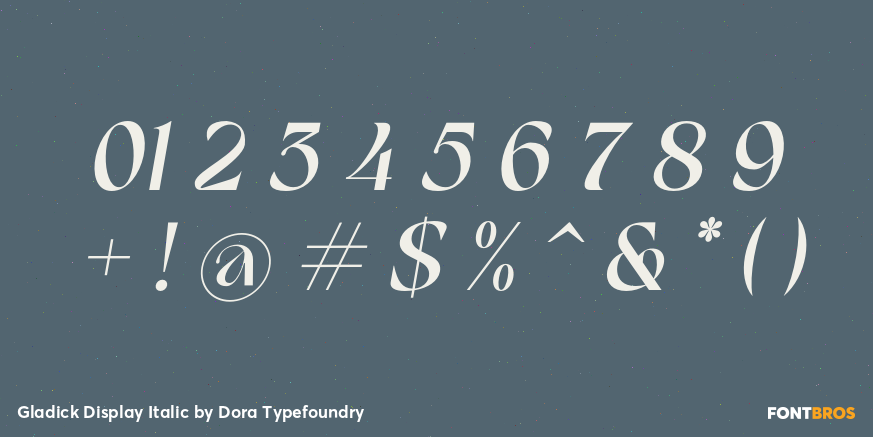 Gladick Display Italic Font Poster #1