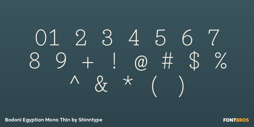 Bodoni Egyptian Mono Thin Font Poster #1