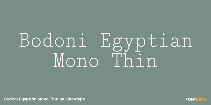 Bodoni Egyptian Mono Thin Font Poster #1