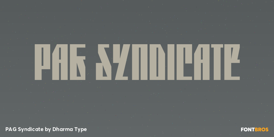 PAG Syndicate Font Poster #1