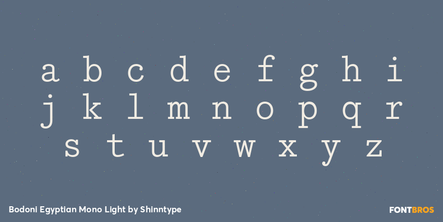 Bodoni Egyptian Mono Light Font Poster #3