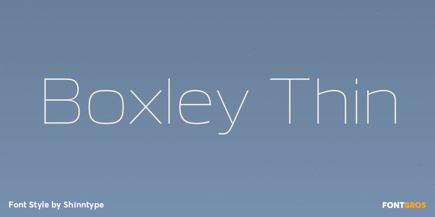 Boxley Thin Font Poster #1