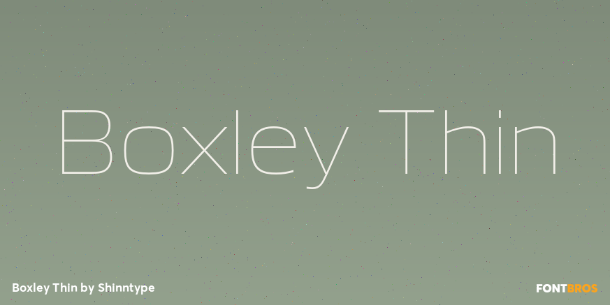 Boxley Thin Font Poster #1