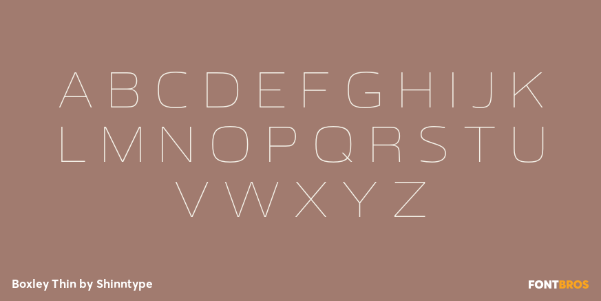 Boxley Thin Font Poster #2