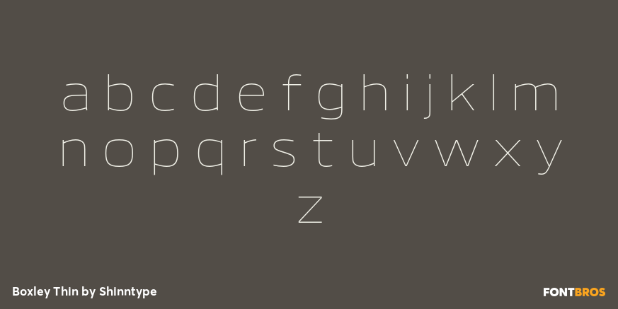 Boxley Thin Font Poster #3