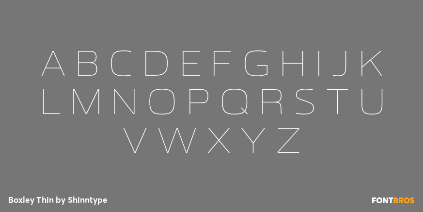 Boxley Thin Font Poster #2