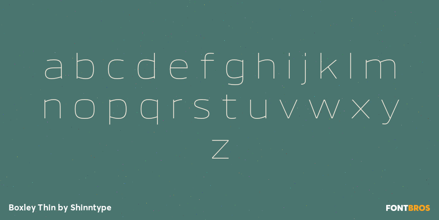 Boxley Thin Font Poster #3