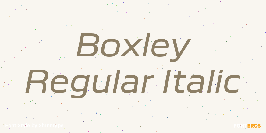 Boxley Regular Italic Font Poster #1
