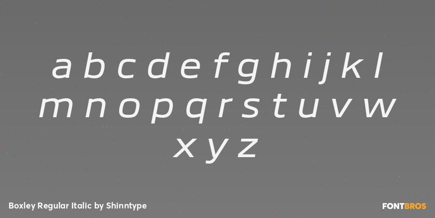 Boxley Regular Italic Font Poster #3