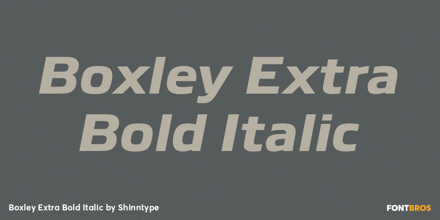 Boxley Extra Bold Italic Font Poster #1
