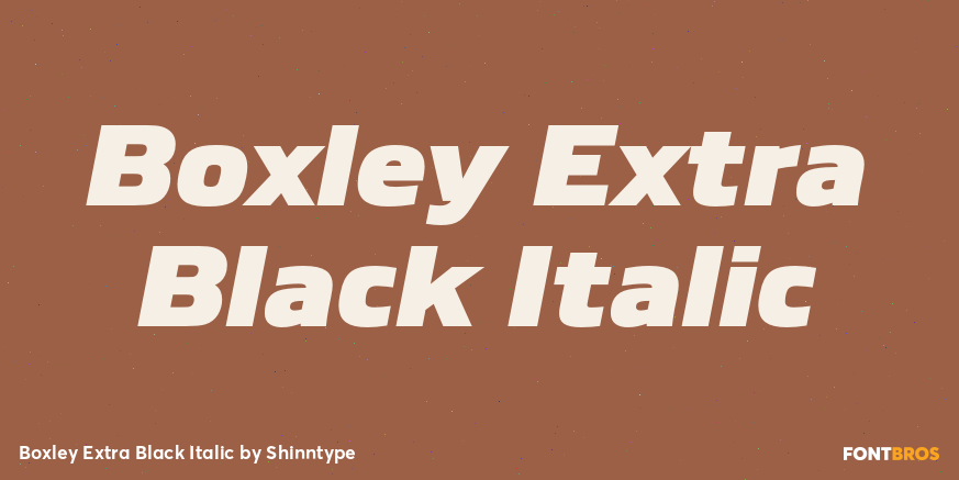 Boxley Extra Black Italic Font Poster #1