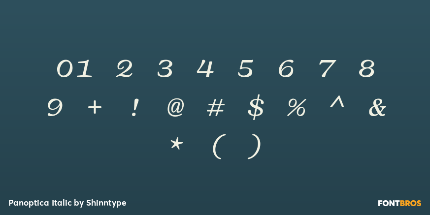 Panoptica Italic Font Poster #1