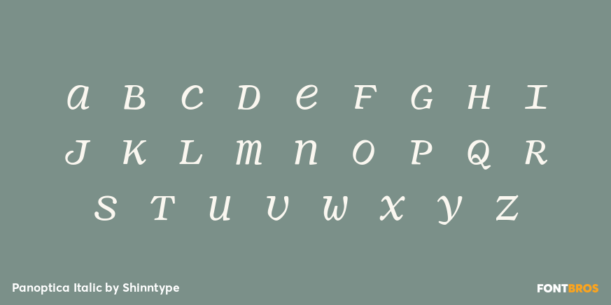 Panoptica Italic Font Poster #1