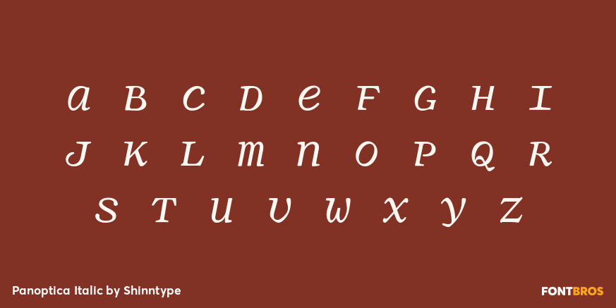 Panoptica Italic Font Poster #1