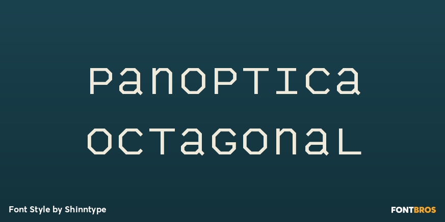 Panoptica Octagonal Font Poster #1