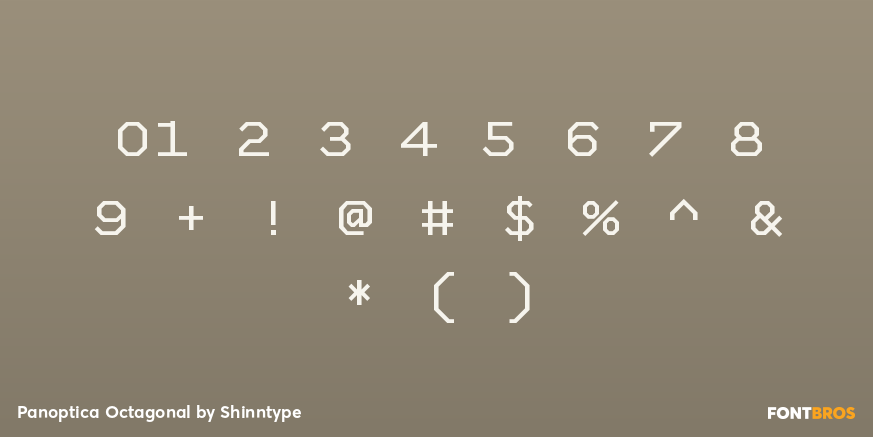 Panoptica Octagonal Font Poster #4