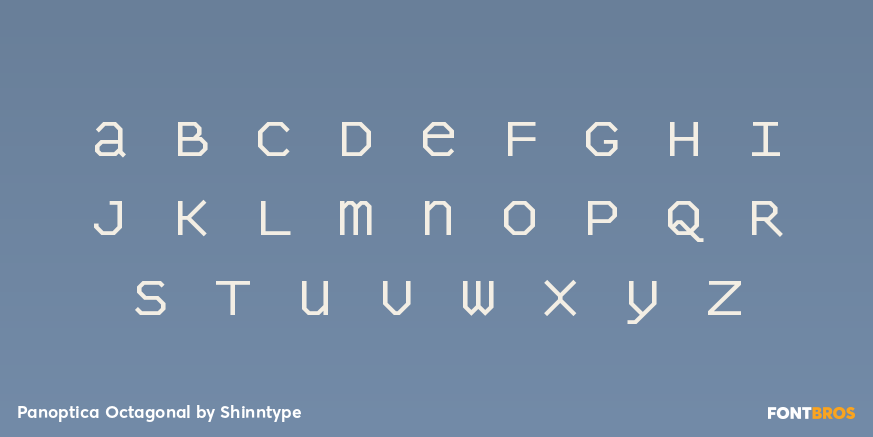 Panoptica Octagonal Font Poster #1