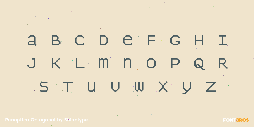Panoptica Octagonal Font Poster #1