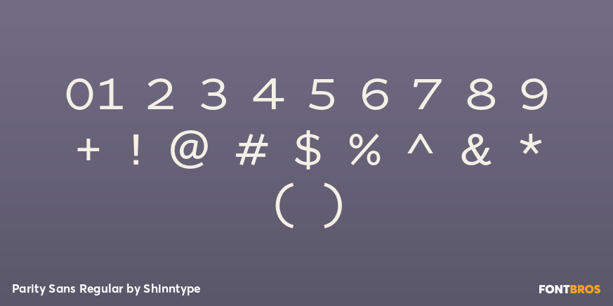 Parity Sans Regular Font Poster #4