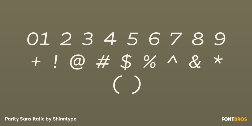 Parity Sans Italic Font Poster #4