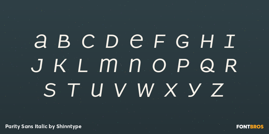 Parity Sans Italic Font Poster #3