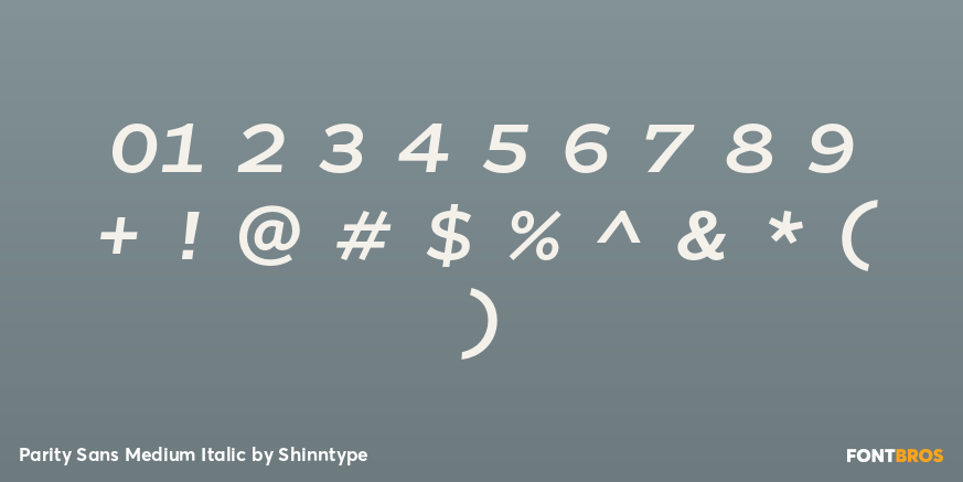 Parity Sans Medium Italic Font Poster #4