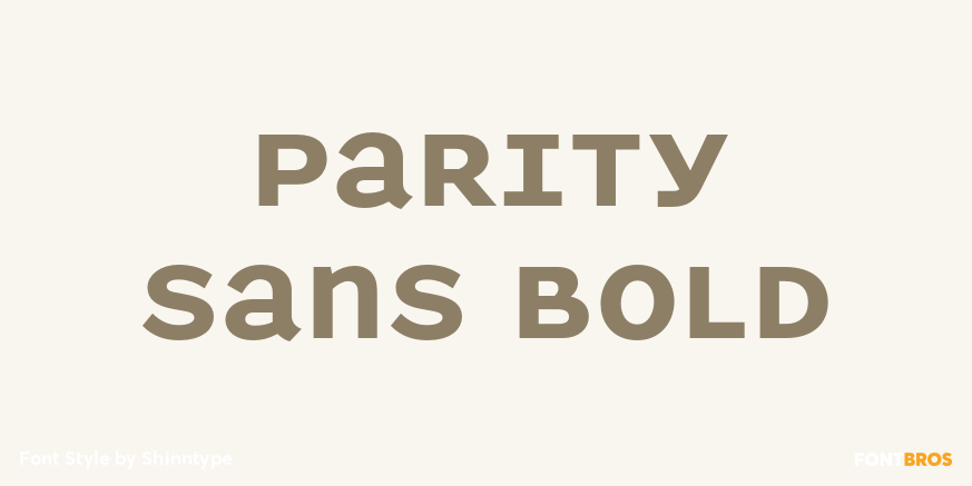Parity Sans Bold Poster
