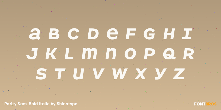 Parity Sans Bold Italic Font Poster #2
