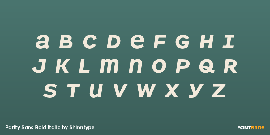 Parity Sans Bold Italic Font Poster #3