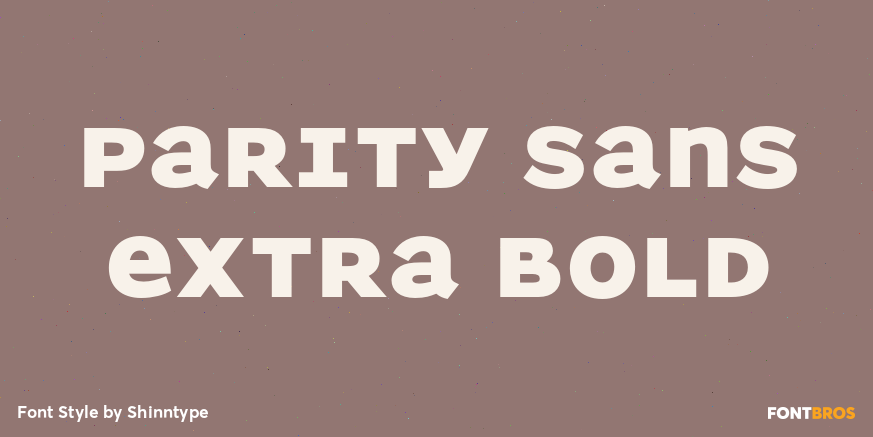 Parity Sans Extra Bold Font Poster #1