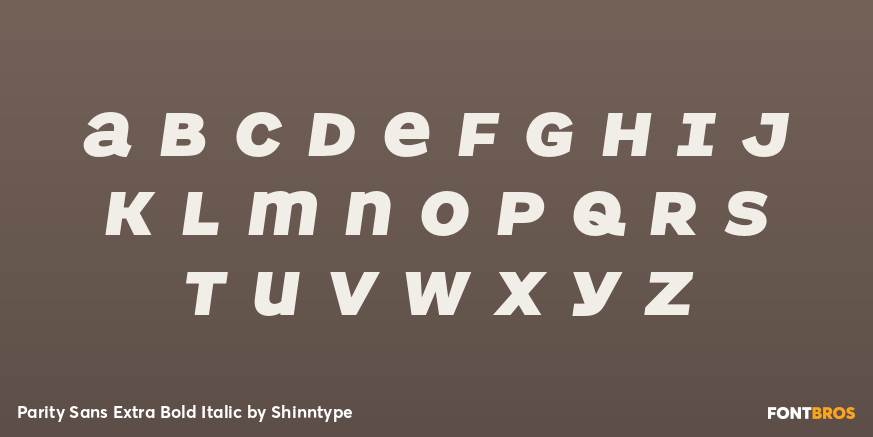 Parity Sans Extra Bold Italic Font Poster #2