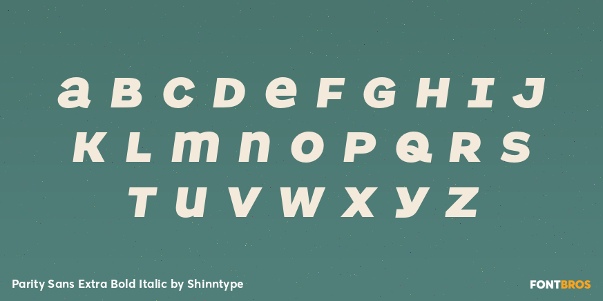 Parity Sans Extra Bold Italic Font Poster #3