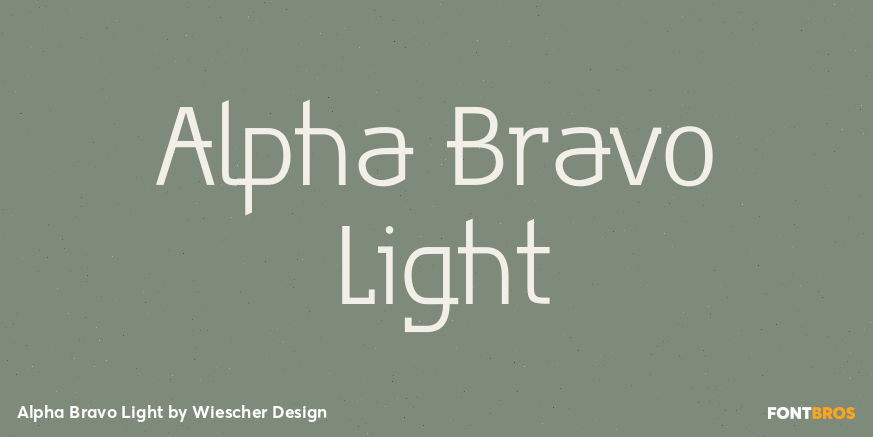 Alpha Bravo Light Font Poster #1