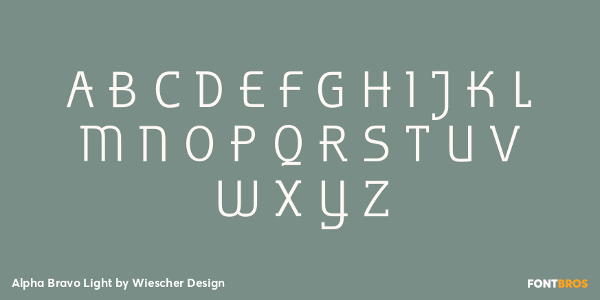 Alpha Bravo Light Font Poster #2