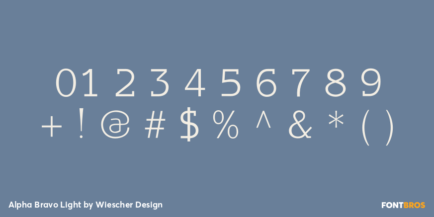 Alpha Bravo Light Font Poster #4