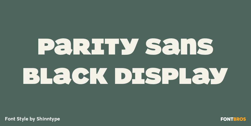 Parity Sans Black Display Poster
