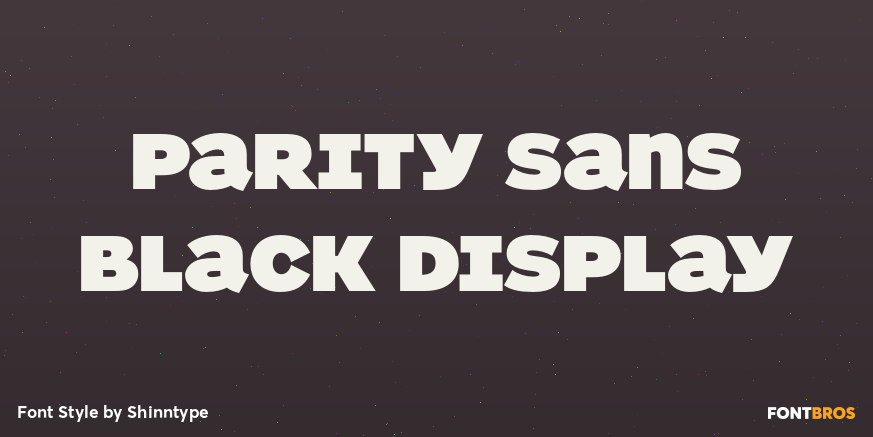Parity Sans Black Display Poster