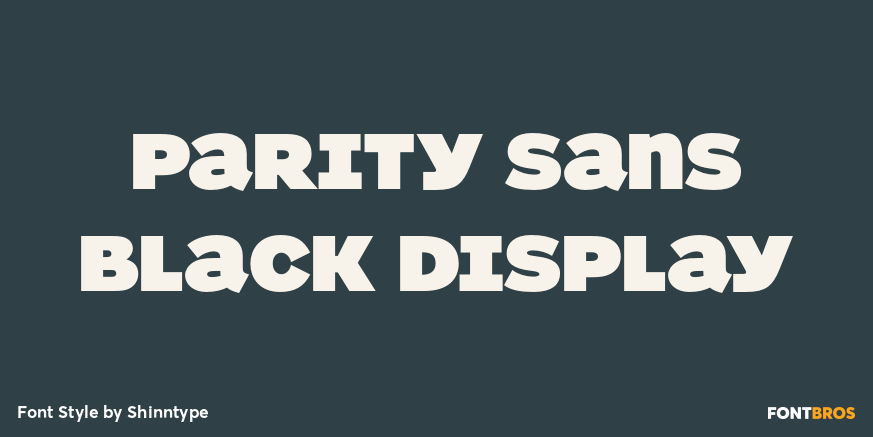 Parity Sans Black Display Poster