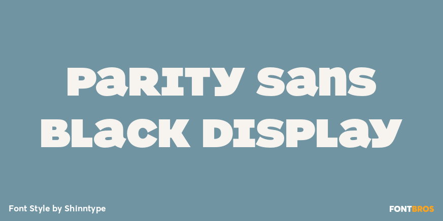 Parity Sans Black Display Poster