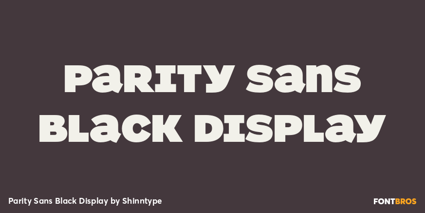 Parity Sans Black Display Poster