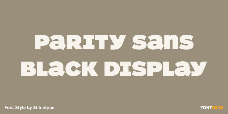 Parity Sans Black Display Poster