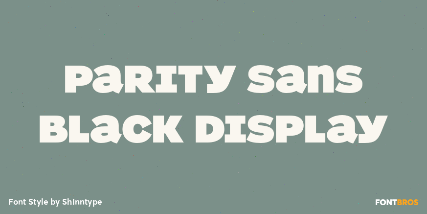 Parity Sans Black Display Poster