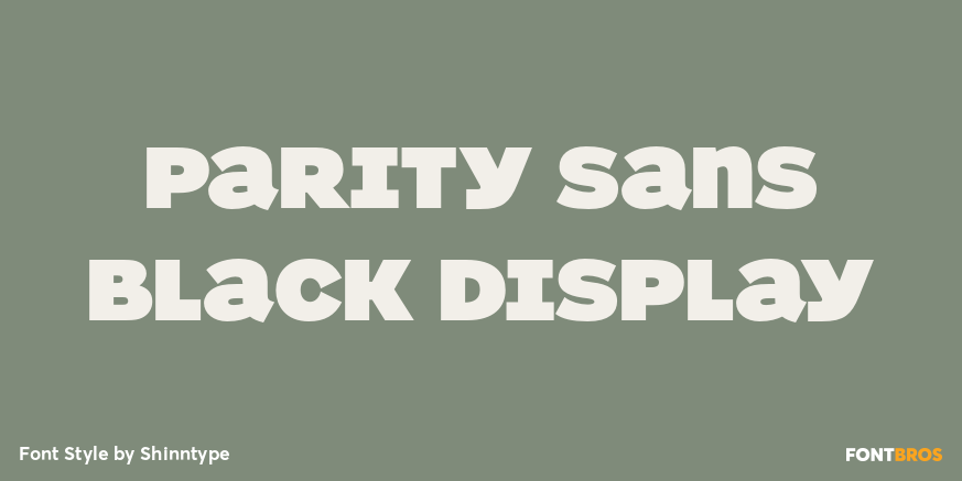 Parity Sans Black Display Poster