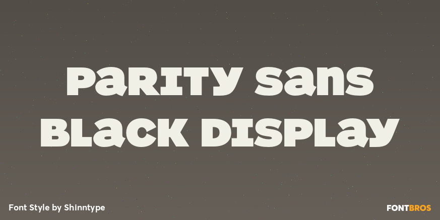 Parity Sans Black Display Poster