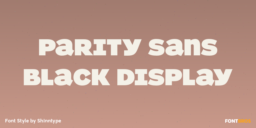 Parity Sans Black Display Poster