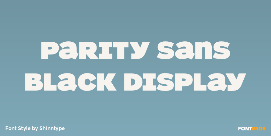 Parity Sans Black Display Poster
